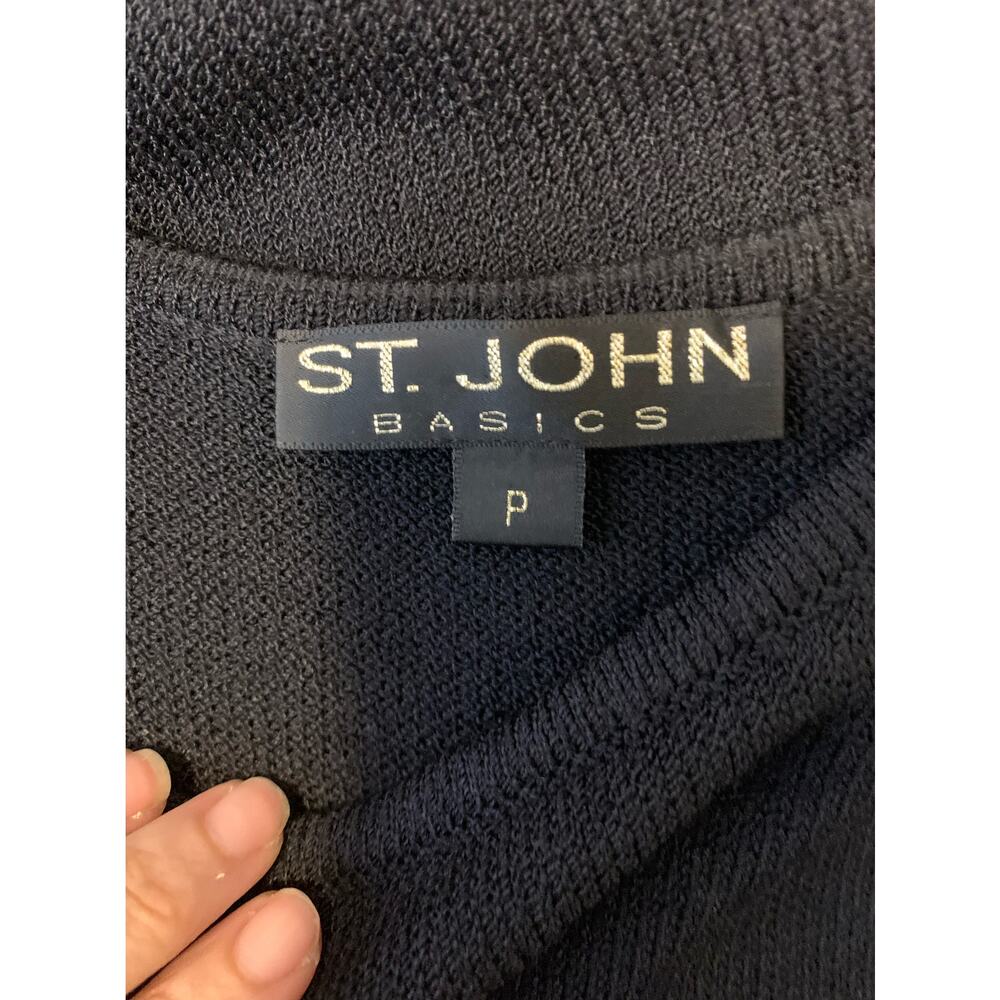 St. John black knit tank top size Small - Picture 3 of 9